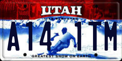 UT license plate A141TM