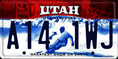 UT license plate A141WJ