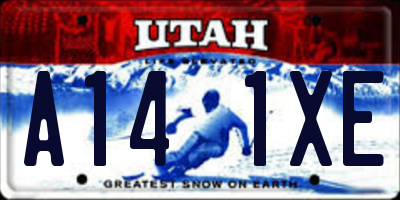 UT license plate A141XE