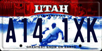 UT license plate A141XK