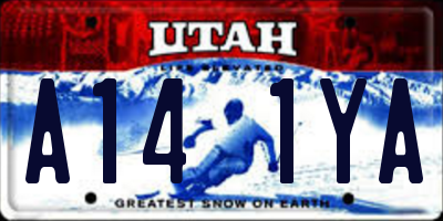 UT license plate A141YA