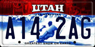 UT license plate A142AG