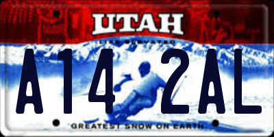 UT license plate A142AL