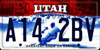 UT license plate A142BV