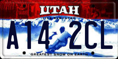 UT license plate A142CL