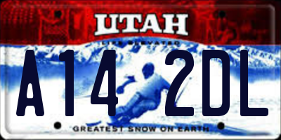 UT license plate A142DL