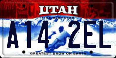 UT license plate A142EL
