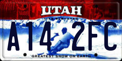 UT license plate A142FC