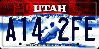 UT license plate A142FE