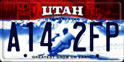 UT license plate A142FP