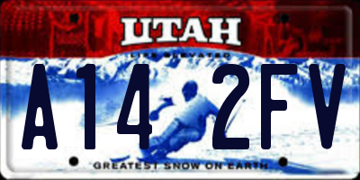 UT license plate A142FV