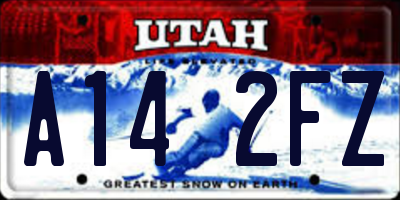 UT license plate A142FZ