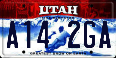 UT license plate A142GA