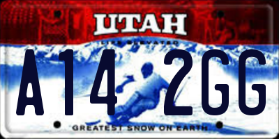 UT license plate A142GG