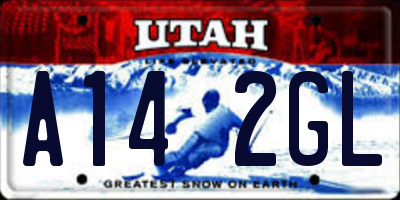 UT license plate A142GL