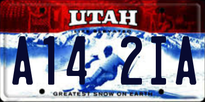 UT license plate A142IA