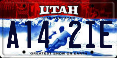 UT license plate A142IE