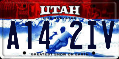 UT license plate A142IV