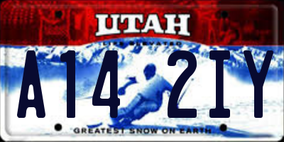 UT license plate A142IY