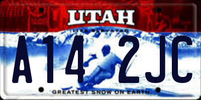UT license plate A142JC
