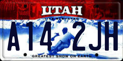 UT license plate A142JH