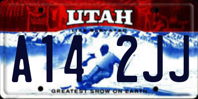 UT license plate A142JJ