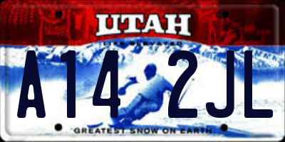 UT license plate A142JL