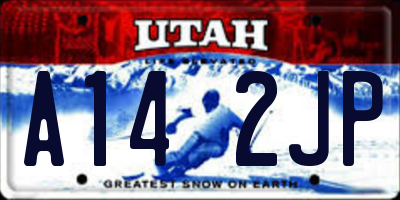 UT license plate A142JP