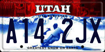 UT license plate A142JX