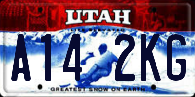 UT license plate A142KG
