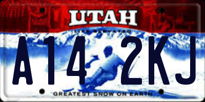 UT license plate A142KJ