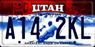 UT license plate A142KL