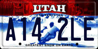 UT license plate A142LE