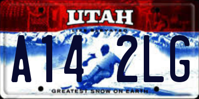 UT license plate A142LG