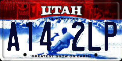 UT license plate A142LP