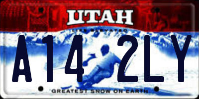 UT license plate A142LY