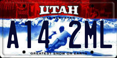 UT license plate A142ML