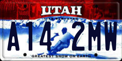 UT license plate A142MW