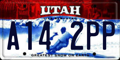 UT license plate A142PP