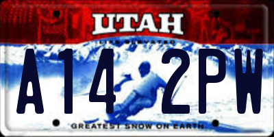 UT license plate A142PW