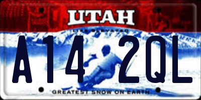 UT license plate A142QL
