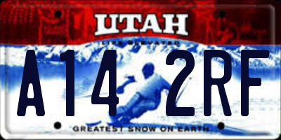 UT license plate A142RF