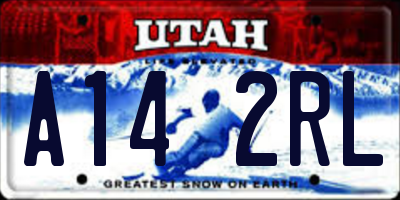 UT license plate A142RL