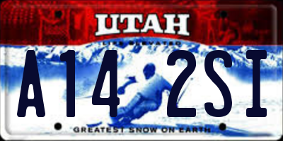 UT license plate A142SI