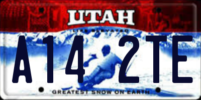 UT license plate A142TE