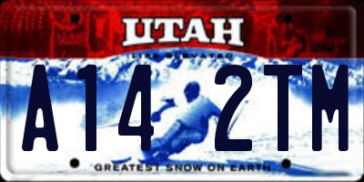 UT license plate A142TM
