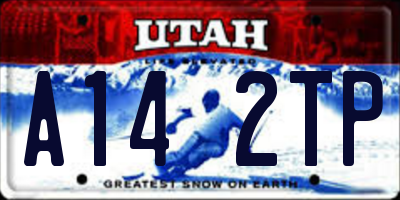 UT license plate A142TP