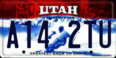 UT license plate A142TU