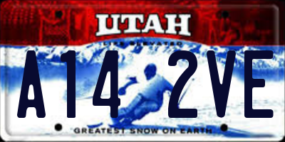 UT license plate A142VE