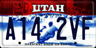 UT license plate A142VF